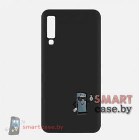 Силиконовый чехол для Samsung Galaxy A7 2018 (A750) (черный матовый)
