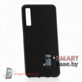 Силиконовый чехол для Samsung Galaxy A7 2018 (A750) Cherry + пленка (черный)
