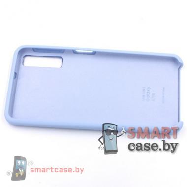Силиконовый чехол Silicone Cover для Samsung Galaxy A7 (2018) (A750F) (Нежно-голубой)