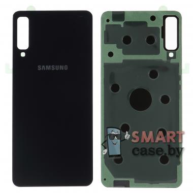 Задняя крышка для Samsung Galaxy A7 2018 (A750) стеклянная (Черный)