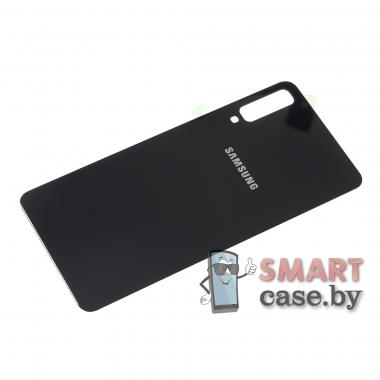 Задняя крышка для Samsung Galaxy A7 2018 (A750) стеклянная (Черный)