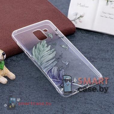 Силиконовый чехол для Samsung Galaxy A5 (2018)/A8 (2018) (птицы)