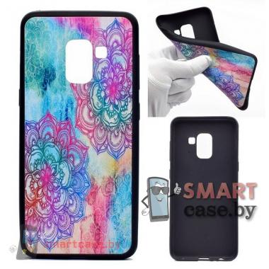 Силиконовый чехол для Samsung Galaxy A5 (2018)/A8 (2018) (цветы)
