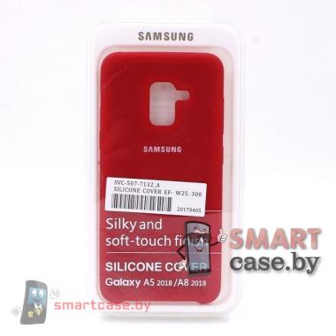 Силиконовый чехол для Samsung Galaxy A5 (2018)/A8 (2018) Silicone Cover (красный)