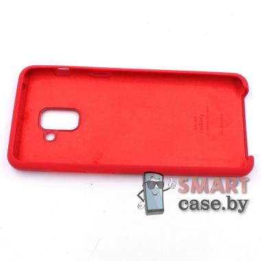 Силиконовый чехол Silicone Cover для Samsung Galaxy A7 (2018)/A8 Plus (2018) (красный)