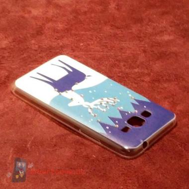 Чехол со стразами для Samsung Galaxy Grand Prime (олень)