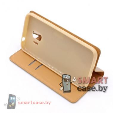 Чехол-книжка для Samsung Galaxy J2 (2018) (J250F) (золотой)