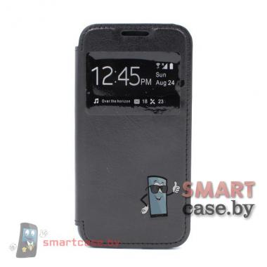Чехол-книжка для Samsung Galaxy J2 (2018) (J250F) с окном (чёрный)