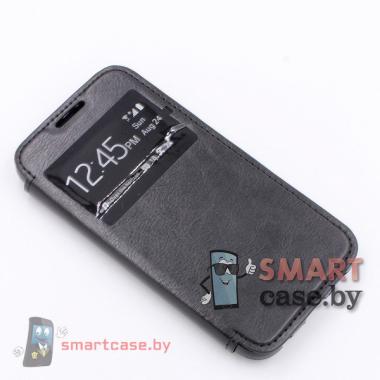 Чехол-книжка для Samsung Galaxy J2 (2018) (J250F) с окном (чёрный)