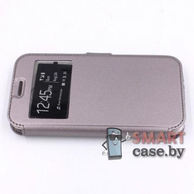 Чехол-книжка для Samsung Galaxy J2 (2018) (J250F) с окном (бронзовый)