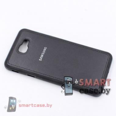 Силиконовый чехол для Samsung Galaxy J5 Prime (j570f) кожаный (чёрный)