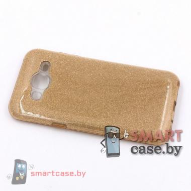 Силиконовый чехол для Samsung Galaxy J5 (J500) 3в1 (Золотой)