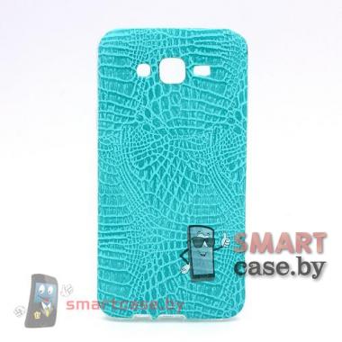 Силиконовый чехол для Samsung Galaxy J7 (Бирюзовая кожа)
