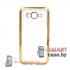 Чехол для Samsung Galaxy J7 силиконовый с золотой каймой