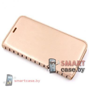Чехол-книжка для Samsung Galaxy J7 (J700, J701) PU-кожа (Золото)