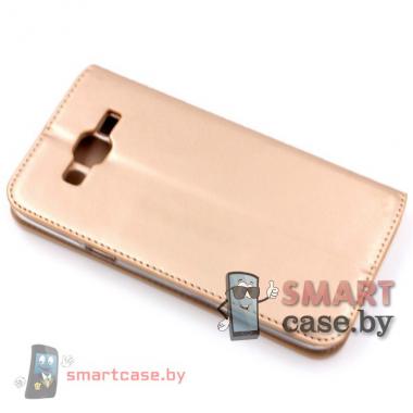 Чехол-книжка для Samsung Galaxy J7 (J700, J701) PU-кожа (Золото)