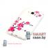 Чехол для Samsung Galaxy J7 (J700, J701) силиконовый, прозрачный (Сакура)