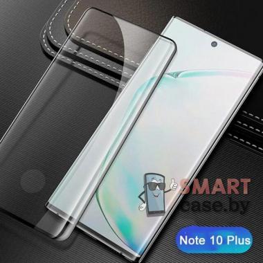 Защитное стекло для Samsung Galaxy Note 10 5D с полной проклейкой (чёрное)