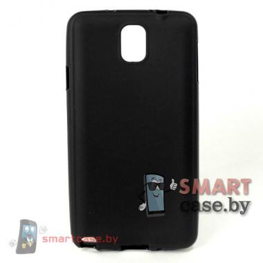 Чехол силиконовый для Samsung Galaxy Note 3 матовый (черный)