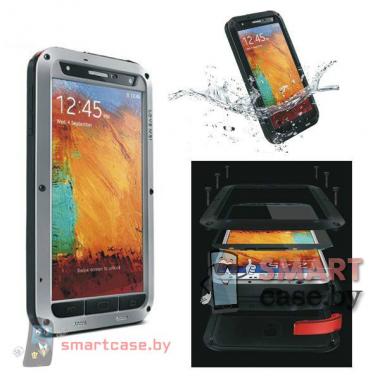 Экстремальный чехол для Samsung Galaxy Note 3 алюминиевый Love Mei (металлик)