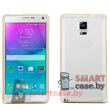 Ультратонкий бампер для Samsung Galaxy Note 4 Love Mei (металик)