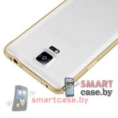 Ультратонкий бампер для Samsung Galaxy Note 4 Love Mei (металик)
