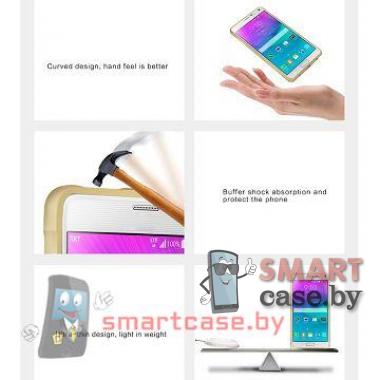 Ультратонкий бампер для Samsung Galaxy Note 4 Love Mei (металик)