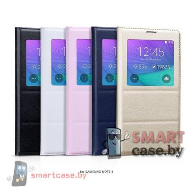 Чехол для Samsung Galaxy Note 4 с функцией автопробуждения HOCO (Белый)
