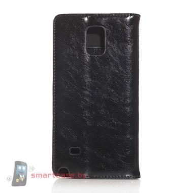 Чехол-книжка для Samsung Galaxy Note 4 натуральная кожа (черный)