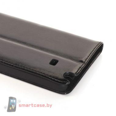 Чехол-книжка для Samsung Galaxy Note 4 натуральная кожа (черный)