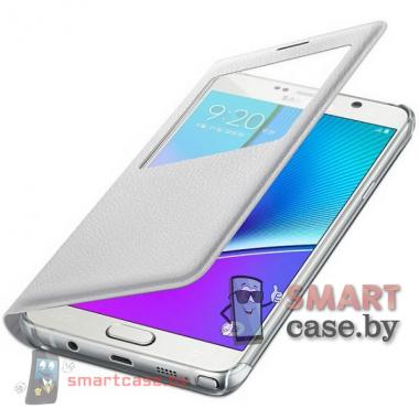 Оригинальный чехол Samsung Galaxy Note 5 S View Cover белый (EF-CN920PBEGRU) 