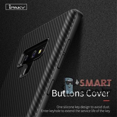 Силиконовый карбоновый чехол IPAKY для Samsung Galaxy Note 9 (Чёрный)