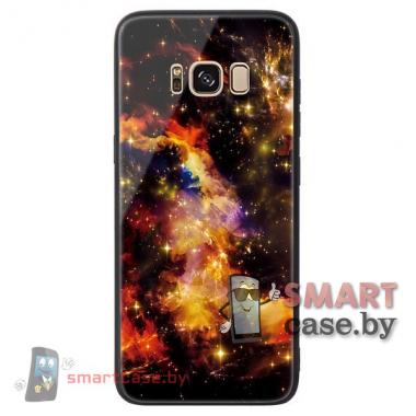 Чехол для Samsung S8 G9500 Силикон+пластик+стекло (Космос)
