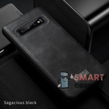 Чехол-накладка SULADA для Samsung Galaxy S10 Plus PU-кожа (Чёрный)