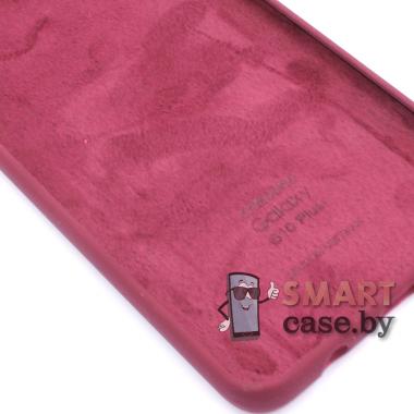 Силиконовый чехол Silicone Case для Samsung Galaxy S10 Plus (Марсала)