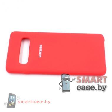 Силиконовый чехол Silicone Cover для Samsung Galaxy S10 Plus (Красный)