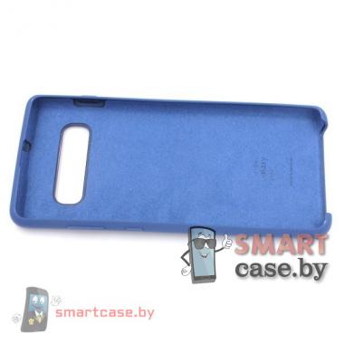 Силиконовый чехол Silicone Cover для Samsung Galaxy S10 Plus (Синий)