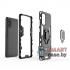 Противоударный гибридный чехол Kickstand+кольцо для Samsung Galaxy S20 Ultra (Чёрный)