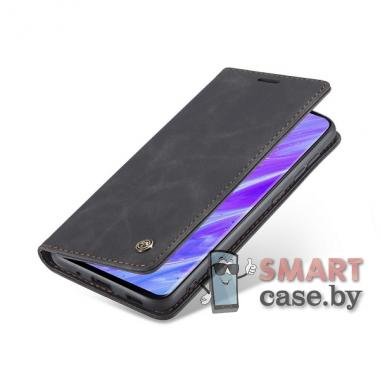 Кожаный чехол-книга CASEME для Samsung Galaxy S20 Ultra (Чёрный)