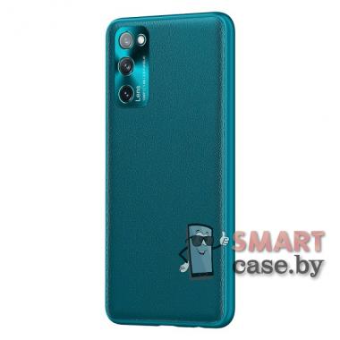 Противоударный чехол FUKELAI PC + TPU для Samsung Galaxy S20 FE (Зелёная кожа)