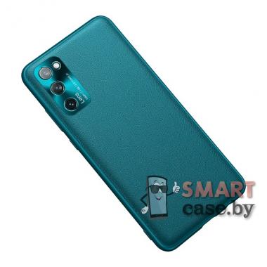 Противоударный чехол FUKELAI PC + TPU для Samsung Galaxy S20 FE (Зелёная кожа)