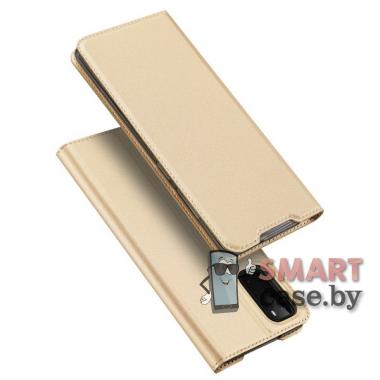 Антимаркий чехол-книга с карманом для Samsung Galaxy S20 PU-кожа (Золотой)