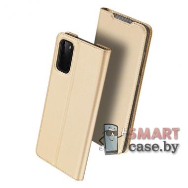 Антимаркий чехол-книга с карманом для Samsung Galaxy S20 PU-кожа (Золотой)