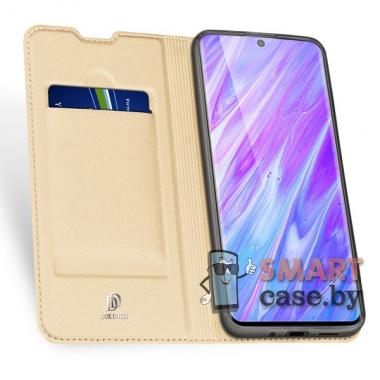 Антимаркий чехол-книга с карманом для Samsung Galaxy S20 PU-кожа (Золотой)