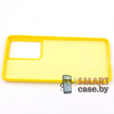 Силиконовый чехол Full Silicone Case TPU для Samsung Galaxy S21 Ultra (Жёлтый)