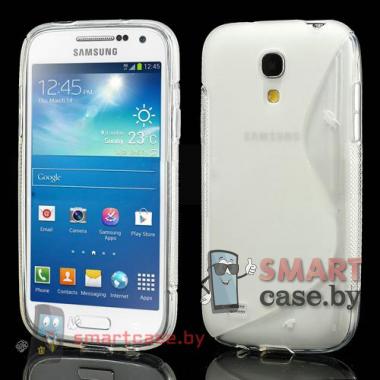 Силиконовый чехол для Samsung Galaxy S4 mini S-Shape (Прозрачный) 