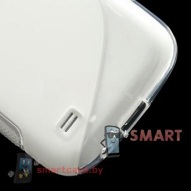 Силиконовый чехол для Samsung Galaxy S4 mini S-Shape (Прозрачный) 