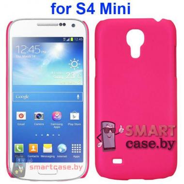 Чехол для Samsung Galaxy S4 mini пластиковый Софт Тач (Горячий розовый)