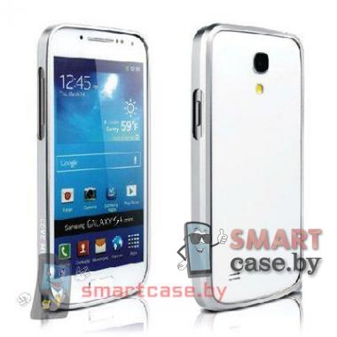 Бампер для Samsung Galaxy S4 mini ультратонкий Love Mei (серебро)