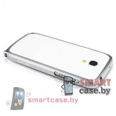Бампер для Samsung Galaxy S4 mini ультратонкий Love Mei (серебро)
